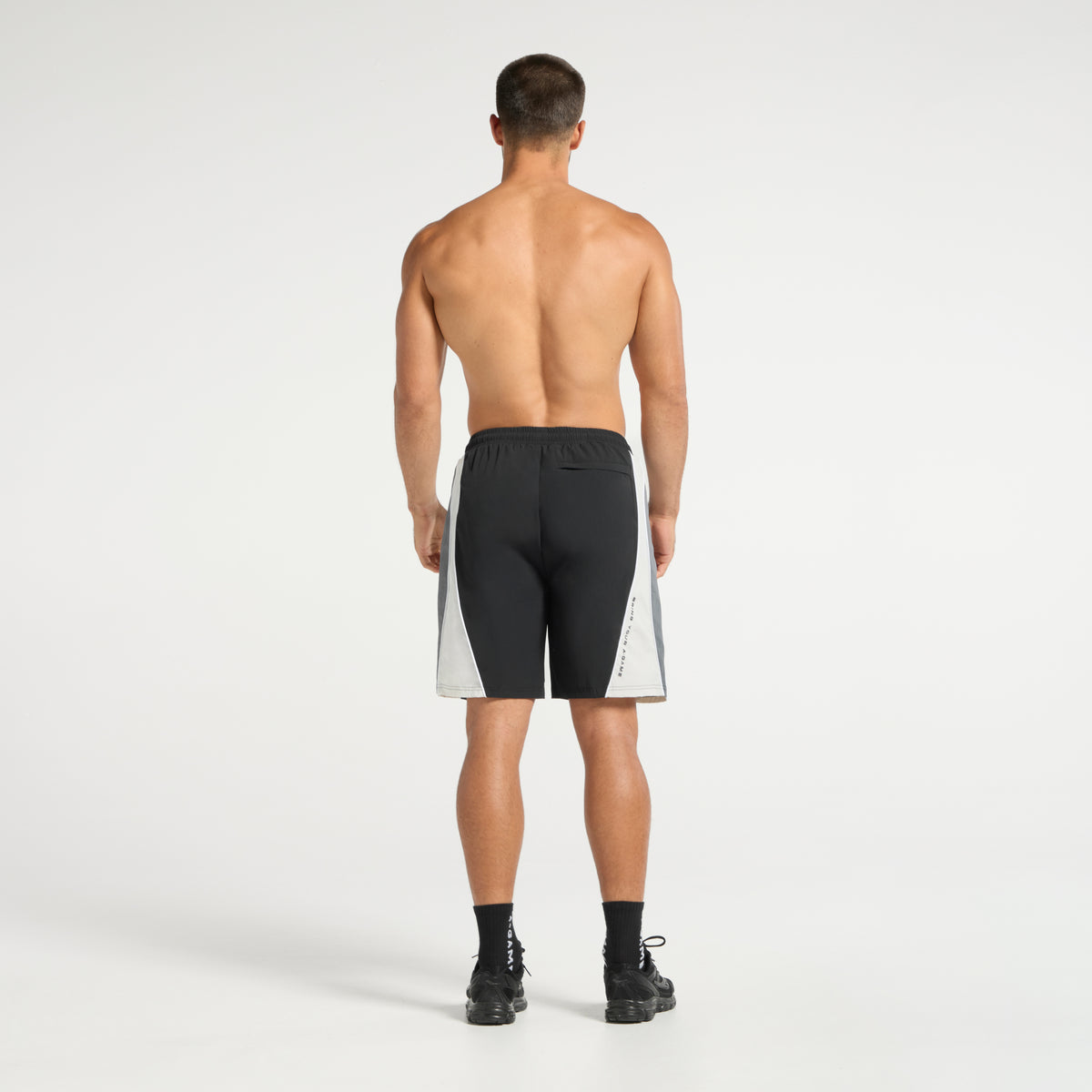 Men's Textured Shorts - Black / Light Grey
