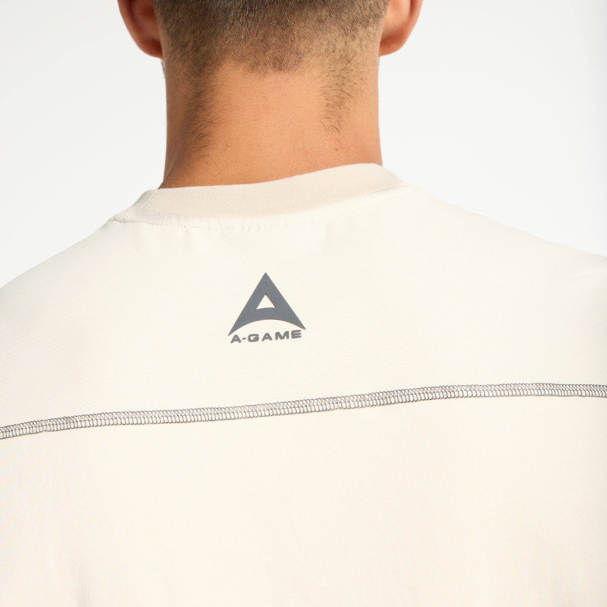 Men's Seam Detail Tech T-Shirt - Beige