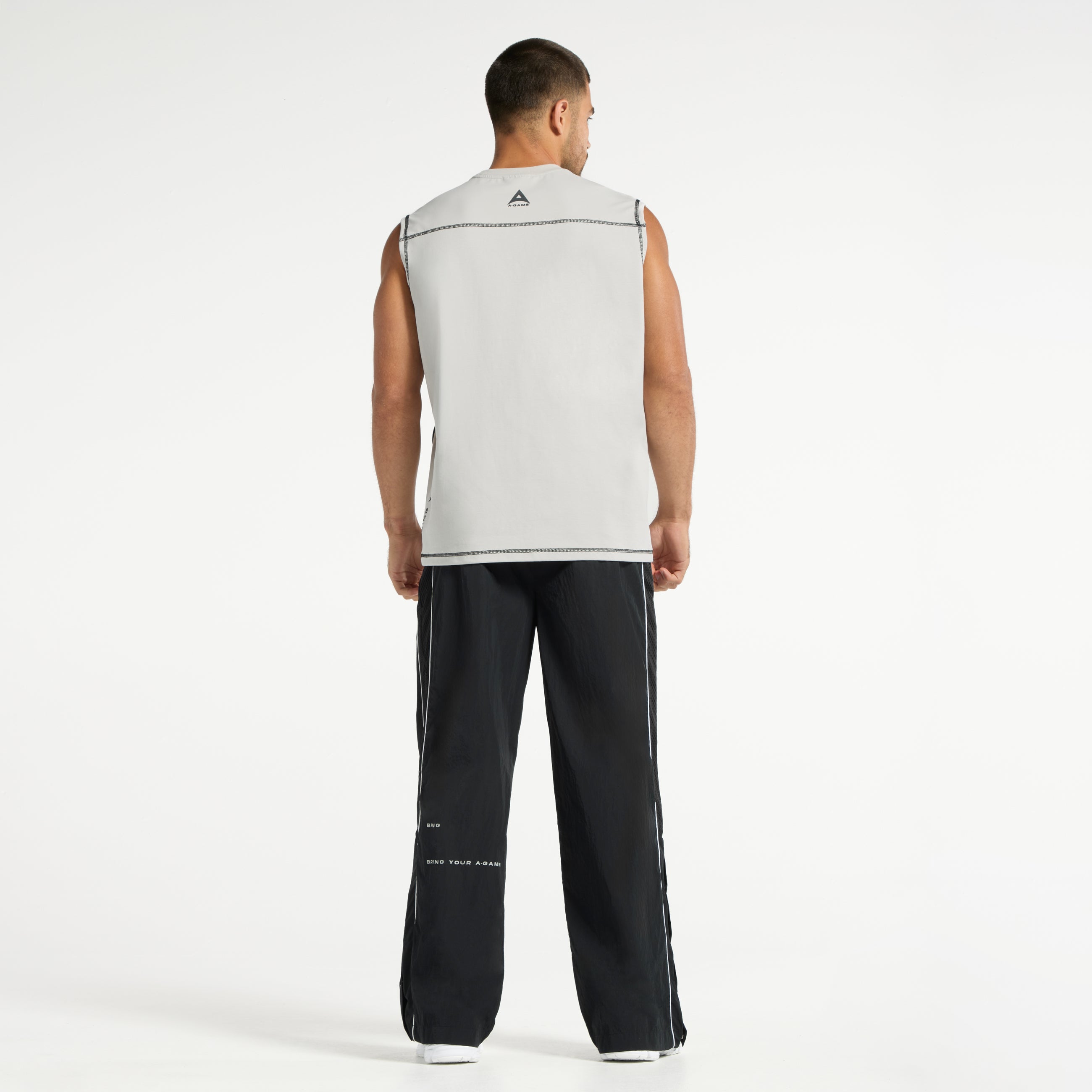 Men's Seam Detail Tech T-Shirt - Grey
