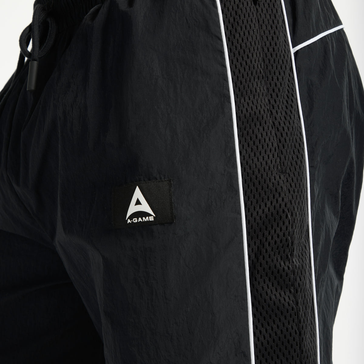 Men's Woven Tech Popper Pants - Black