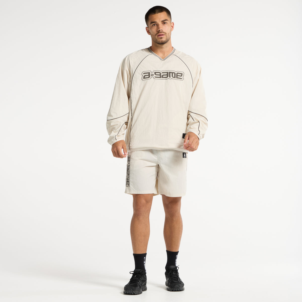 Men's Woven Tech Top - Beige