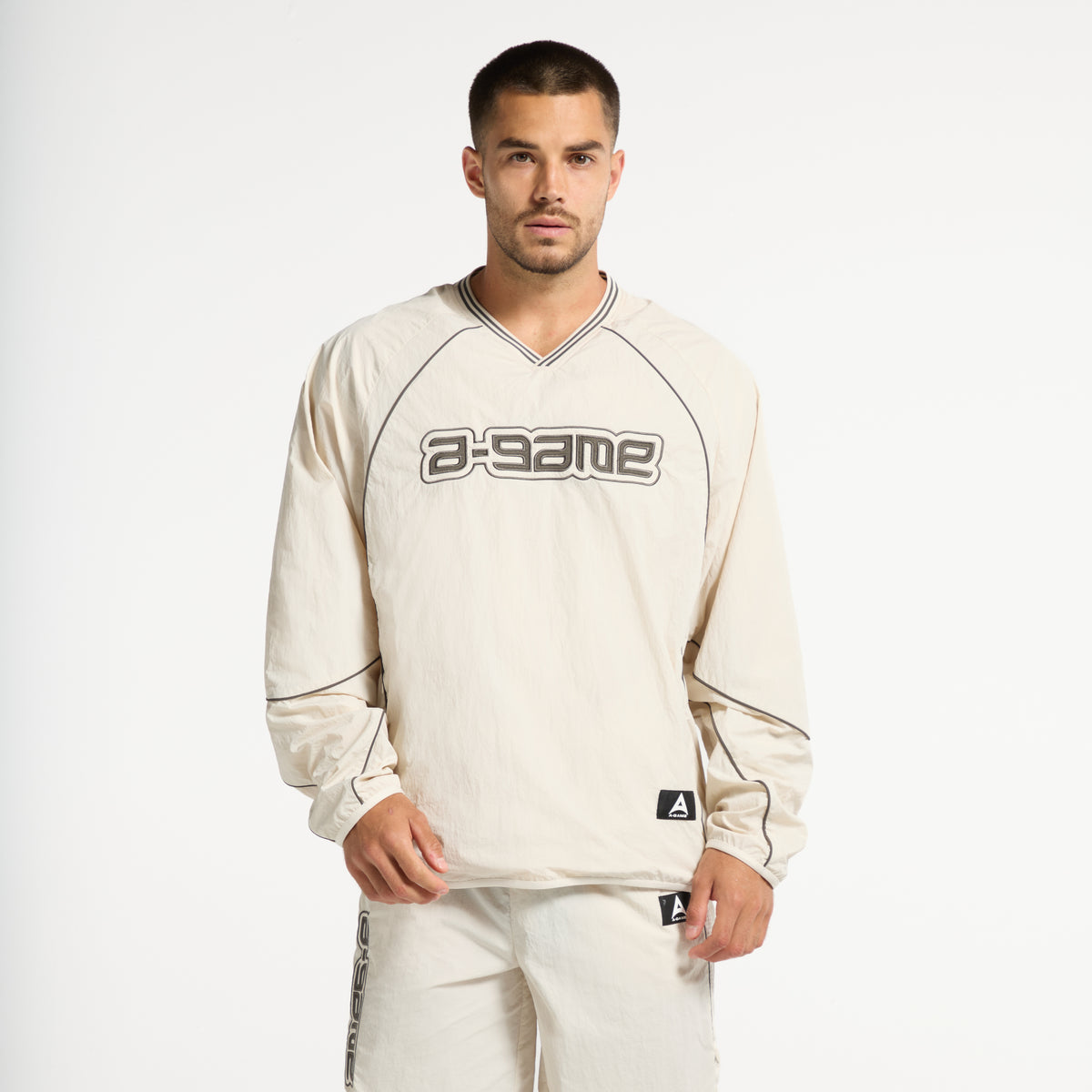 Men's Woven Tech Top - Beige