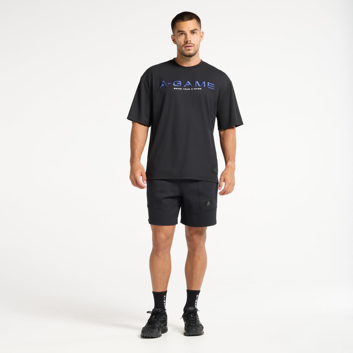Men's Waffle Tech T-Shirt - Black