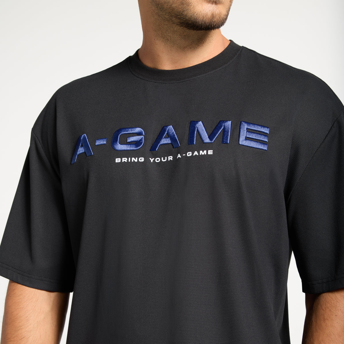 Men's Waffle Tech T-Shirt - Black