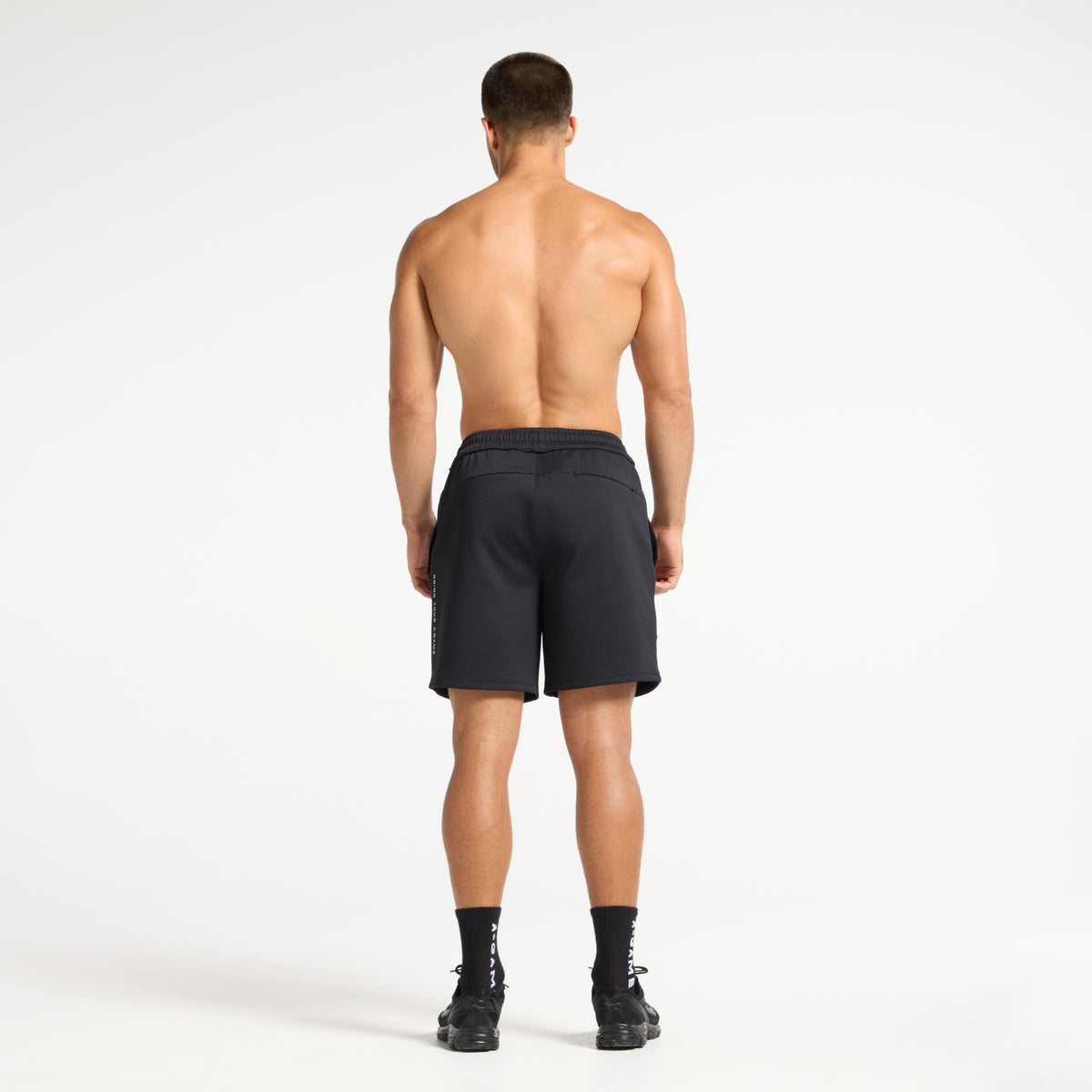 Men's Waffle Tech Shorts - Black