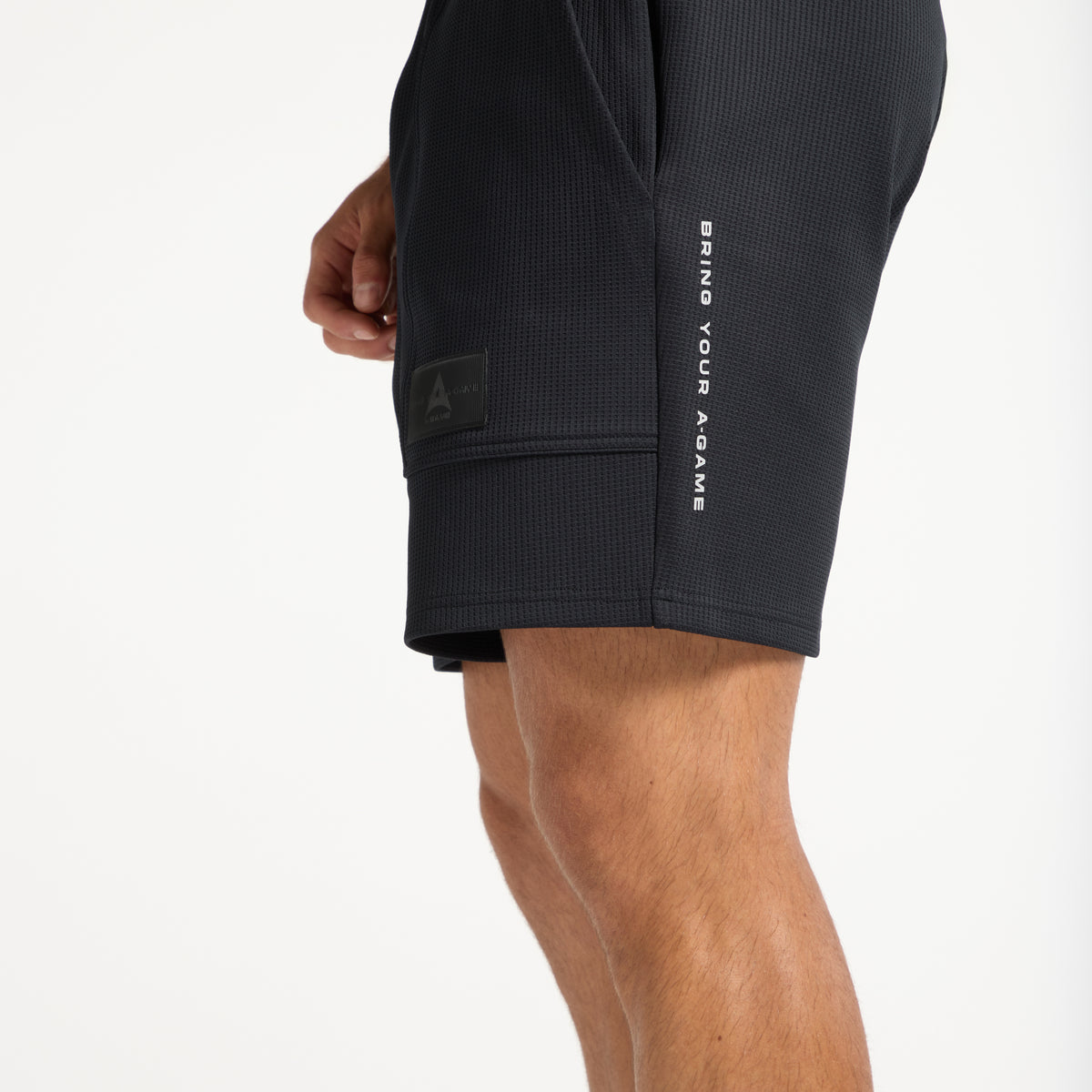 Men's Waffle Tech Shorts - Black