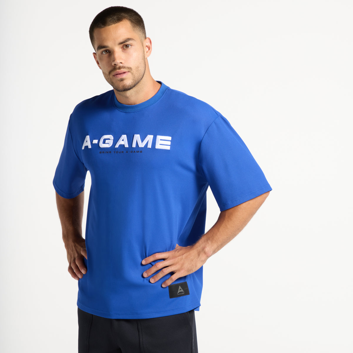 Men's Waffle Tech T-Shirt - Cobalt Blue