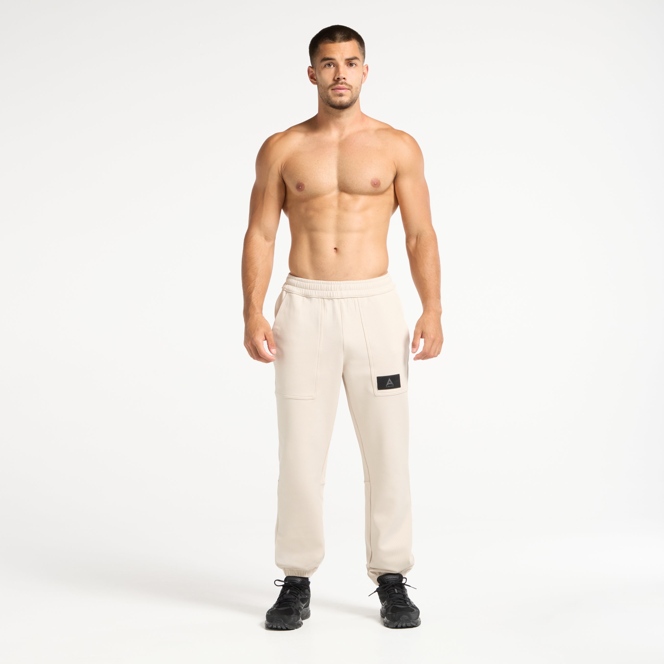 Men's Waffle Tech Joggers - Beige