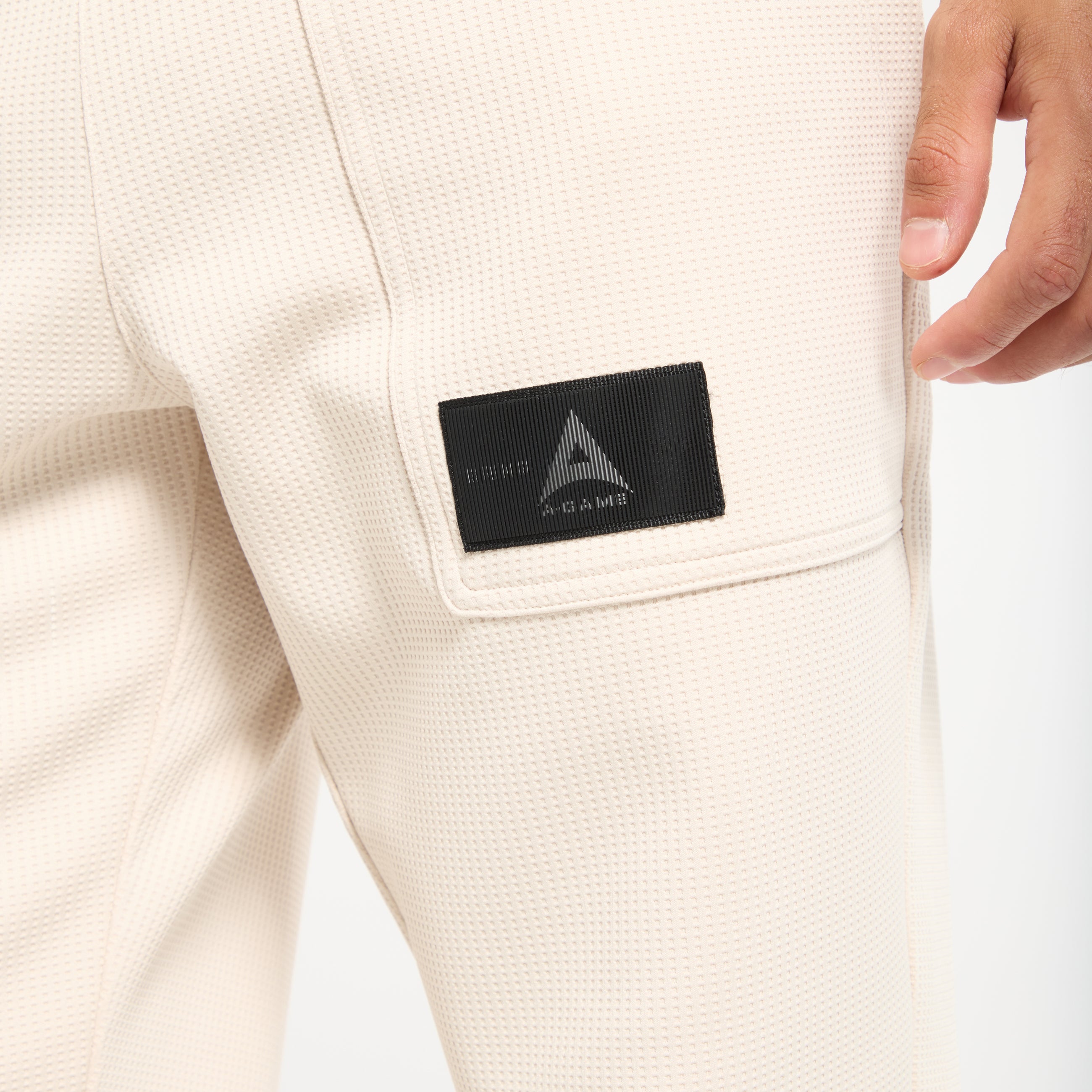 Men's Waffle Tech Joggers - Beige