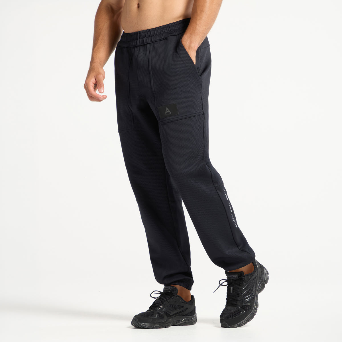 Men's Waffle Tech Joggers - Black