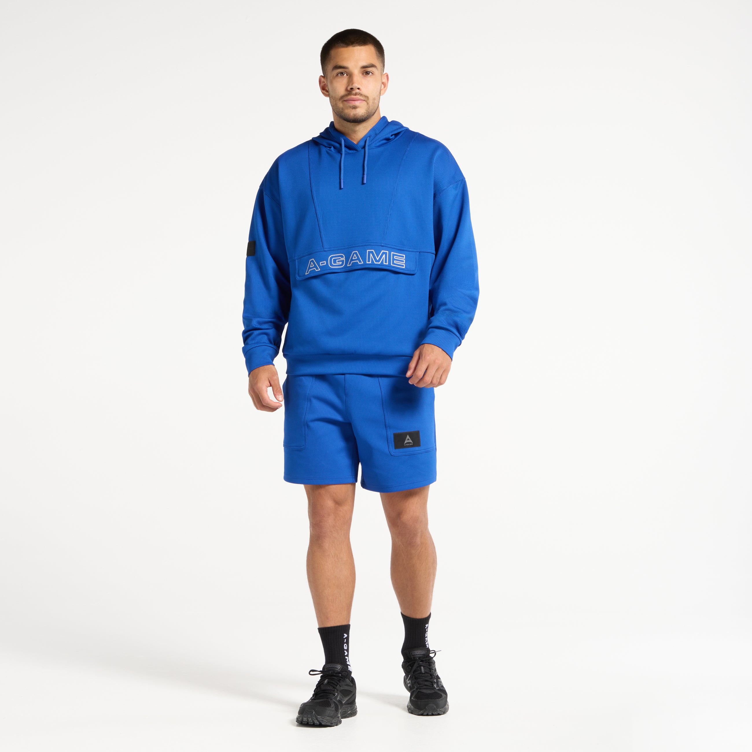 Men's Waffle Tech Hoodie - Cobalt Blue