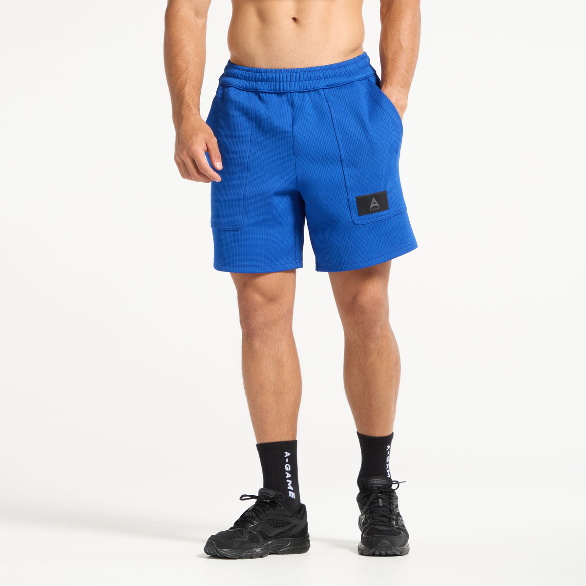Men's Waffle Tech Shorts - Cobalt Blue