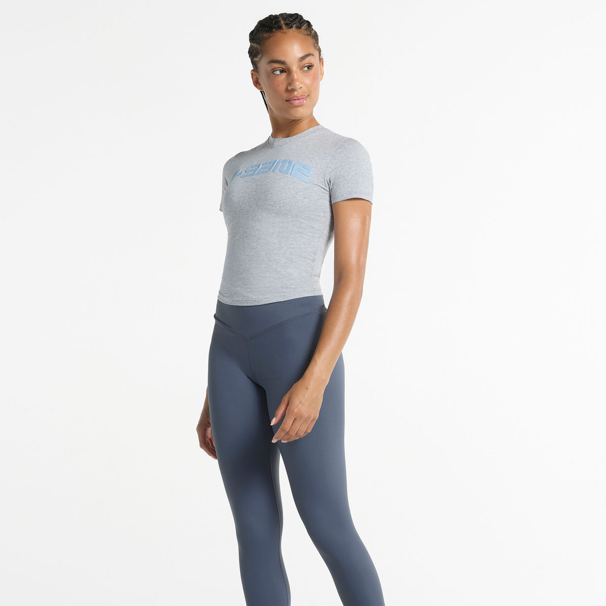 Women's Fitted T-Shirt - Grey Marl