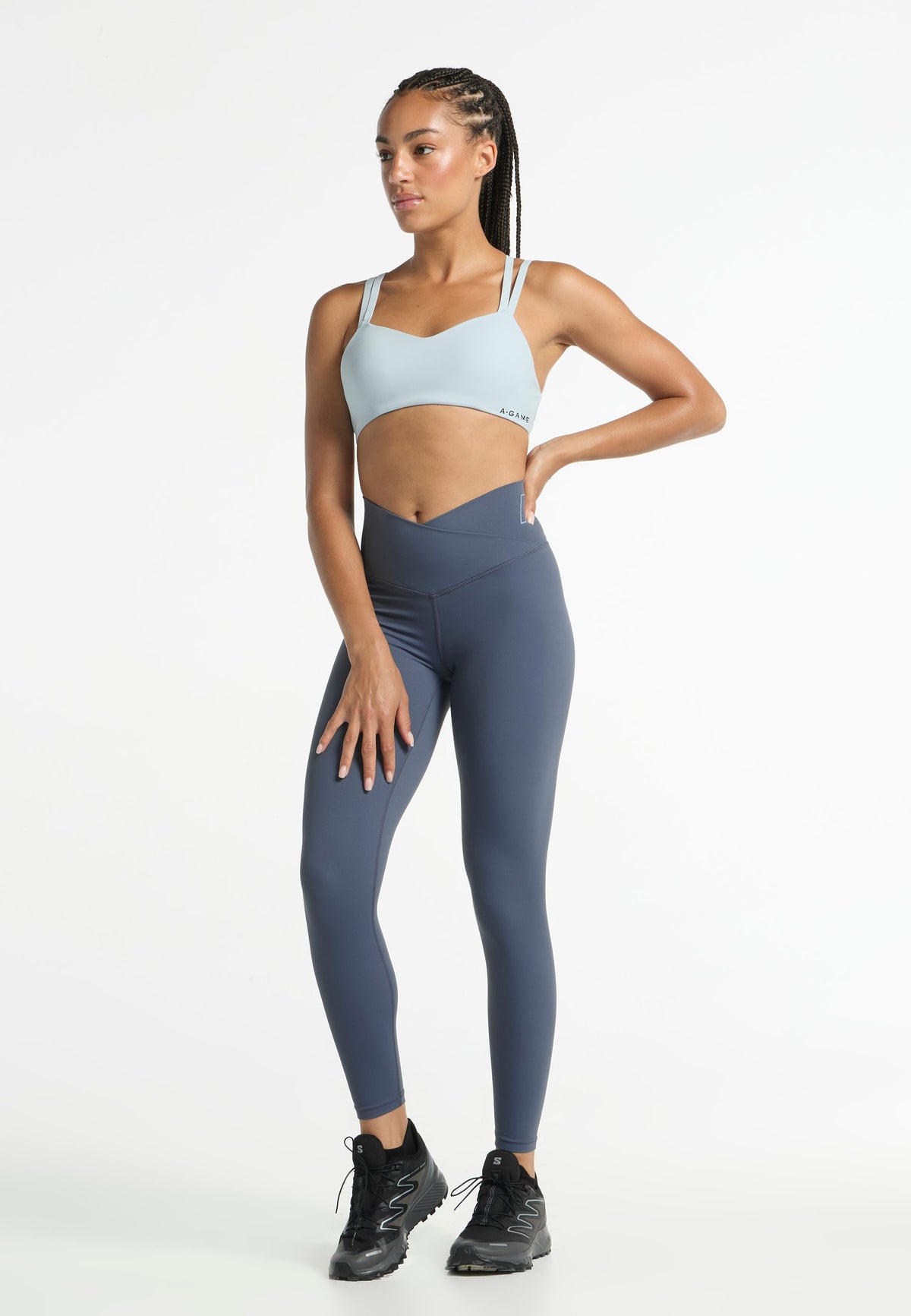 Women's Wrapped Yoga Leggings - Blue