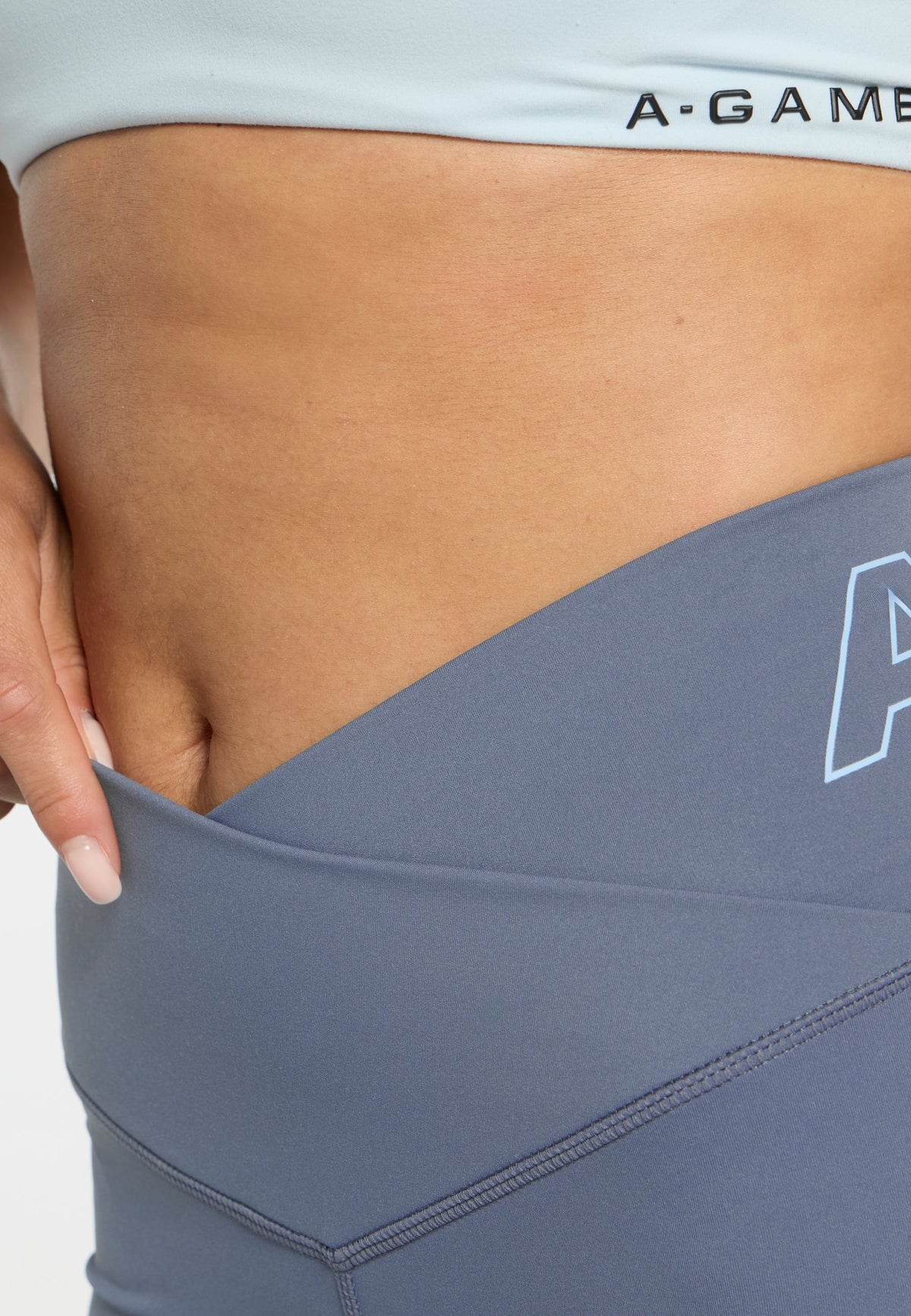 Women's Wrapped Yoga Leggings - Blue