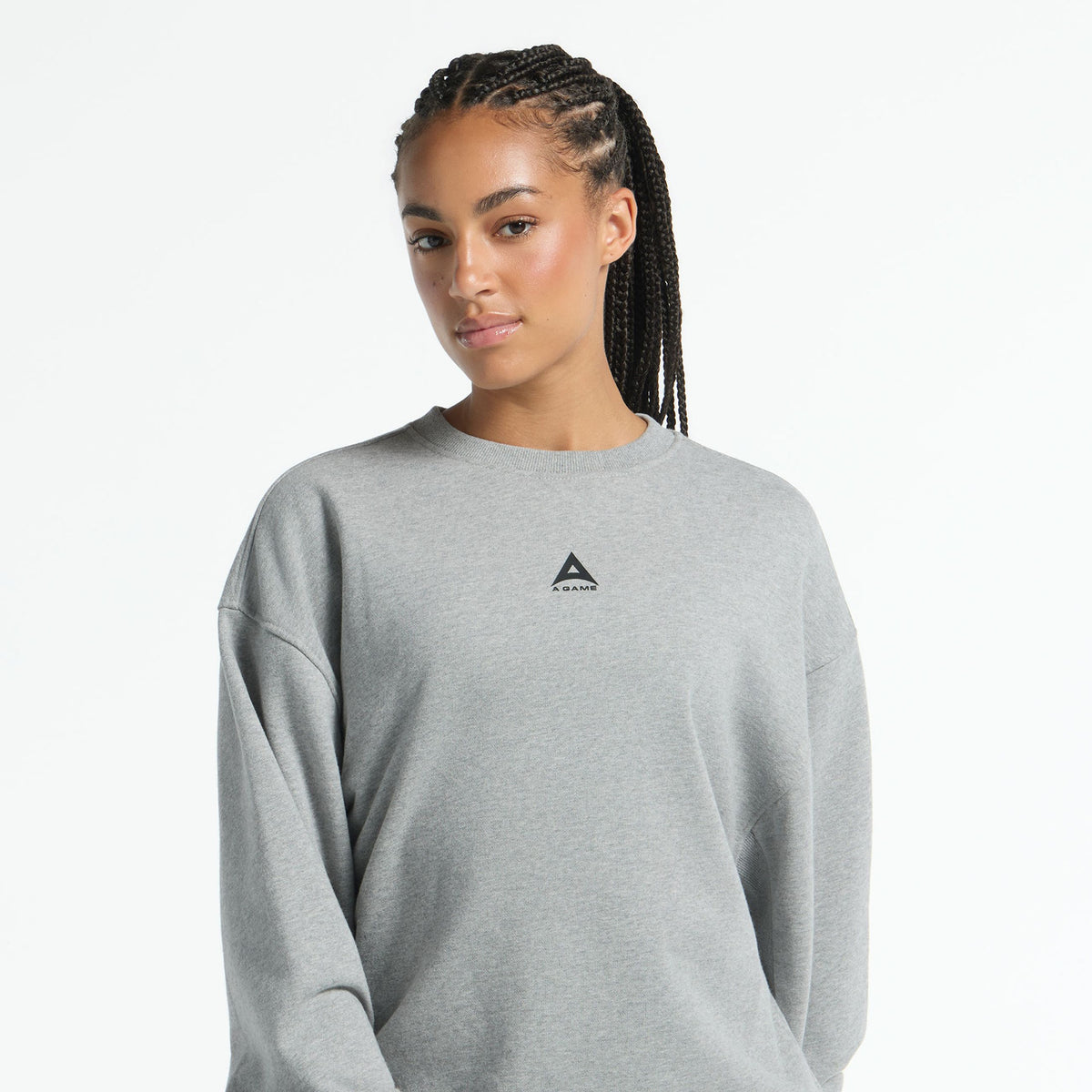 Women's Graphic Sweatshirt - Grey Marl