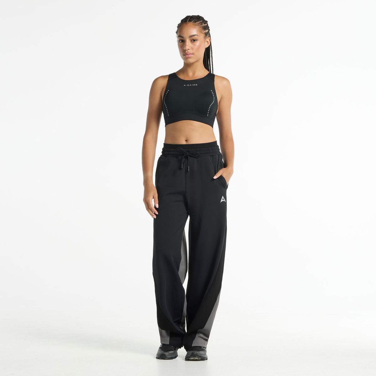 Women's Oversized Track Pants - Black