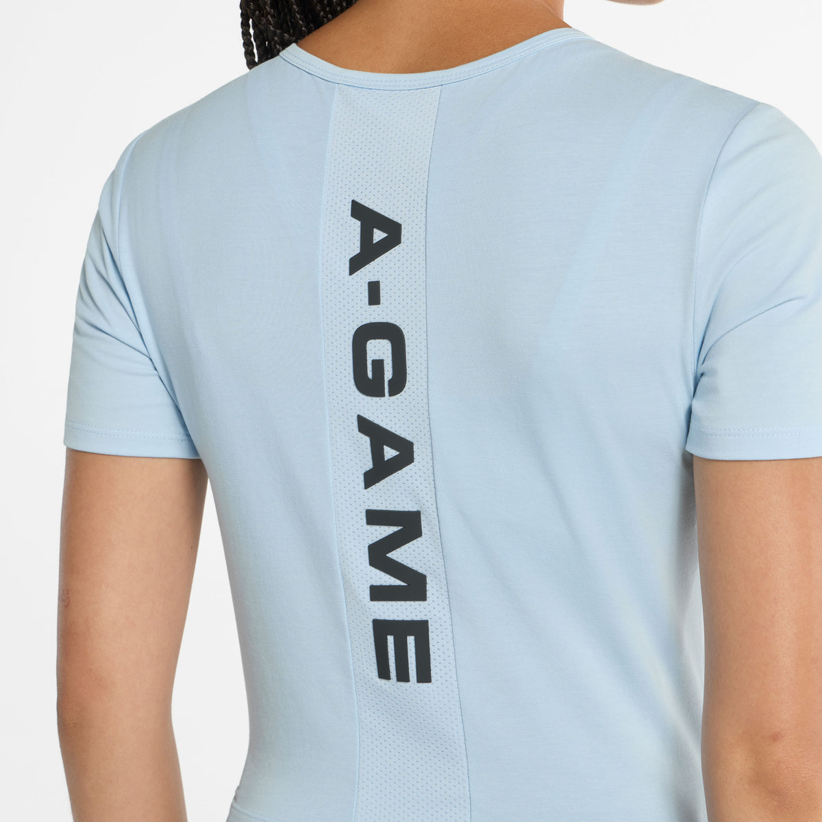 Women's Panel Cropped T-Shirt - Pale Blue