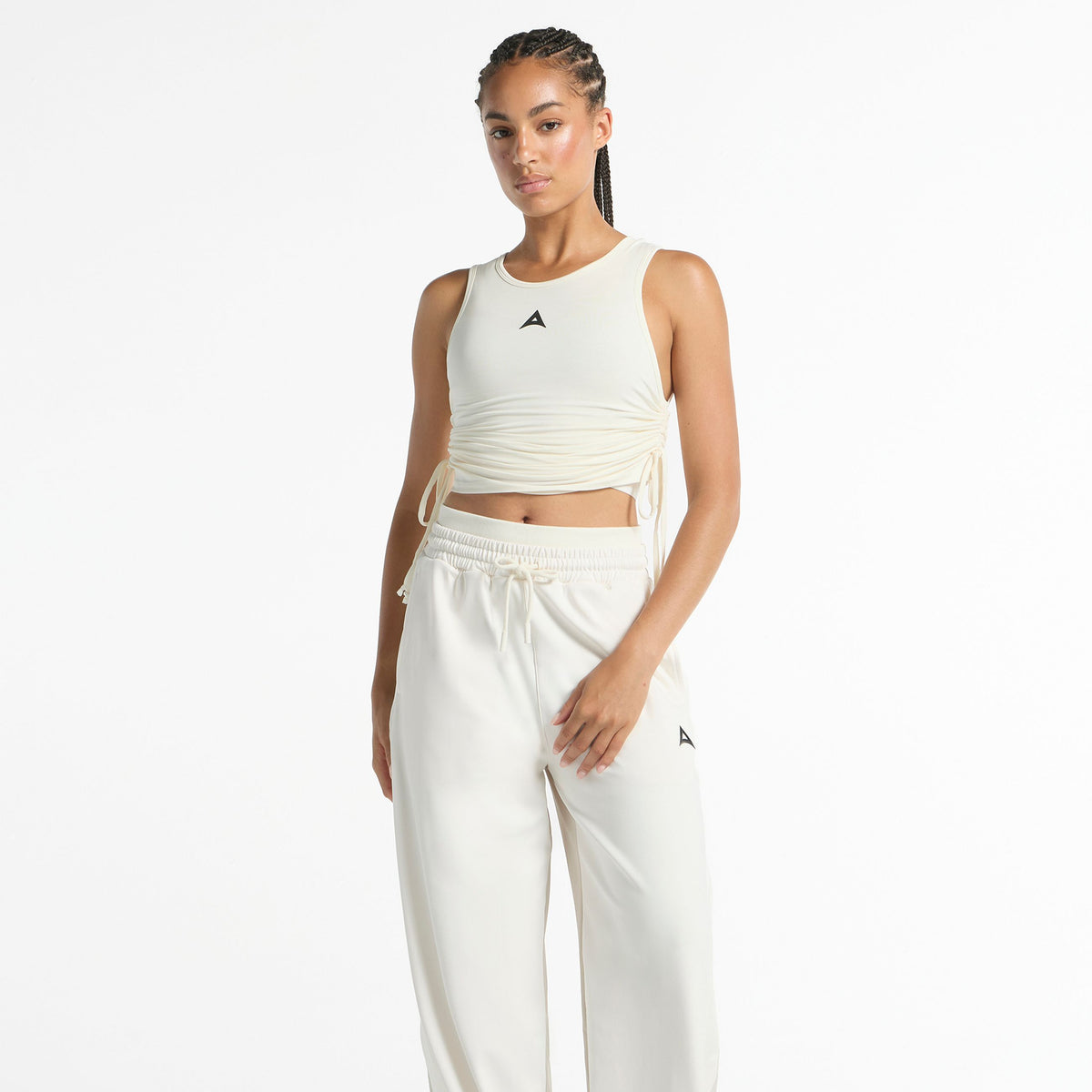 Women's Oversized Track Pants - Ecru