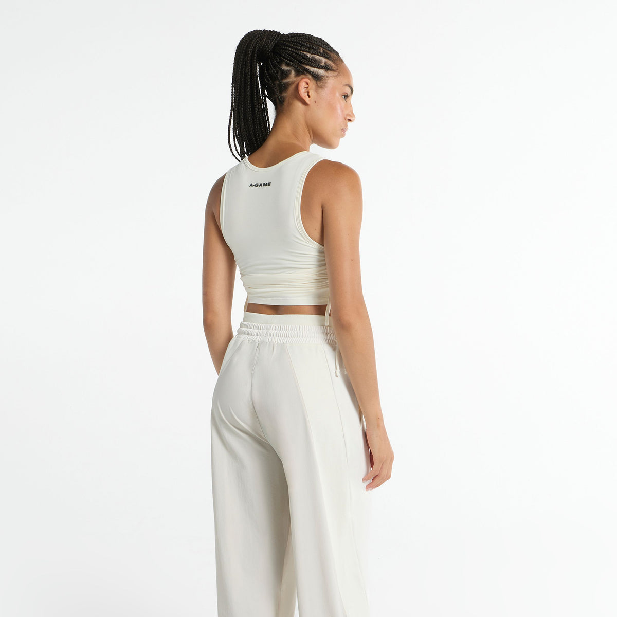 Women's Oversized Track Pants - Ecru