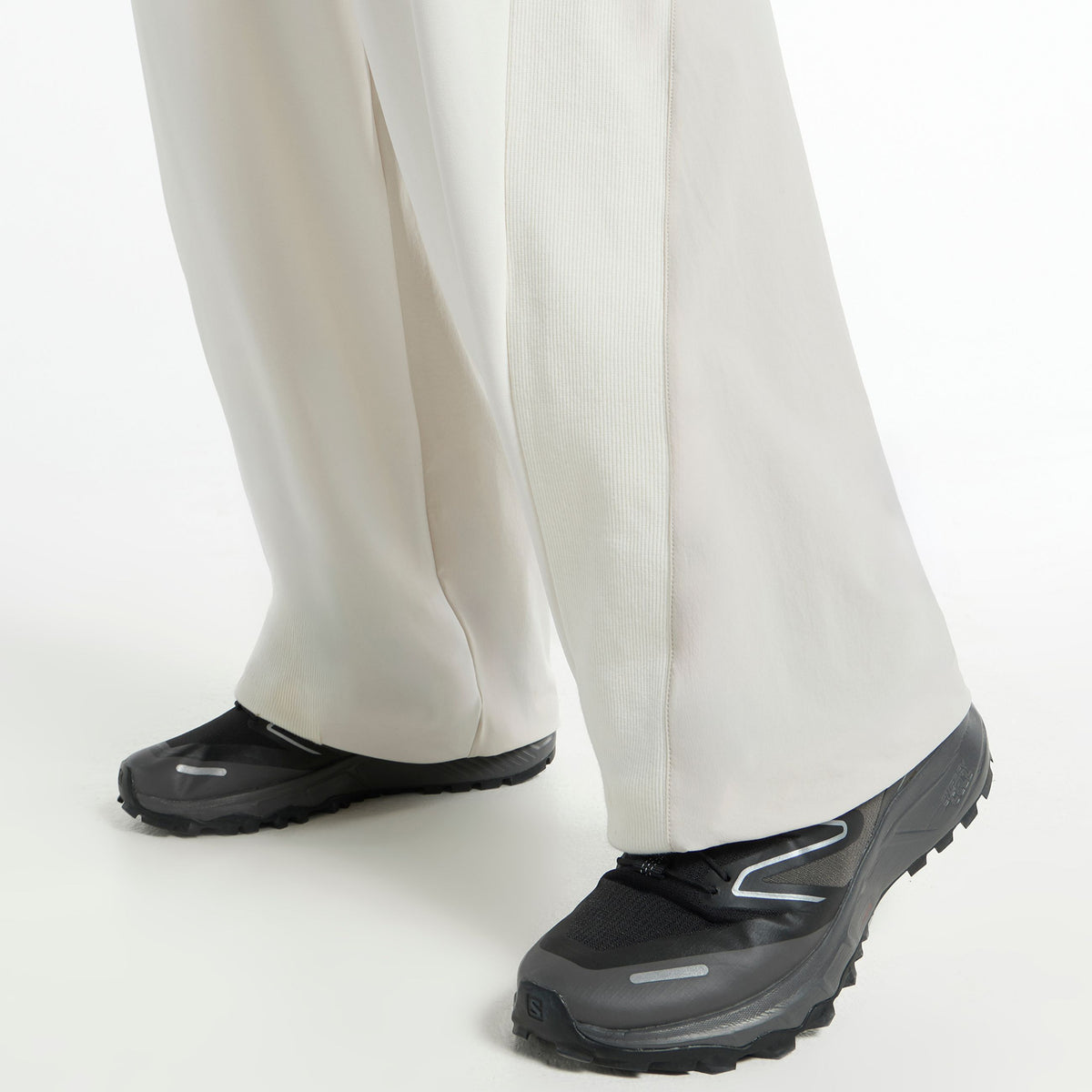 Women's Oversized Track Pants - Ecru