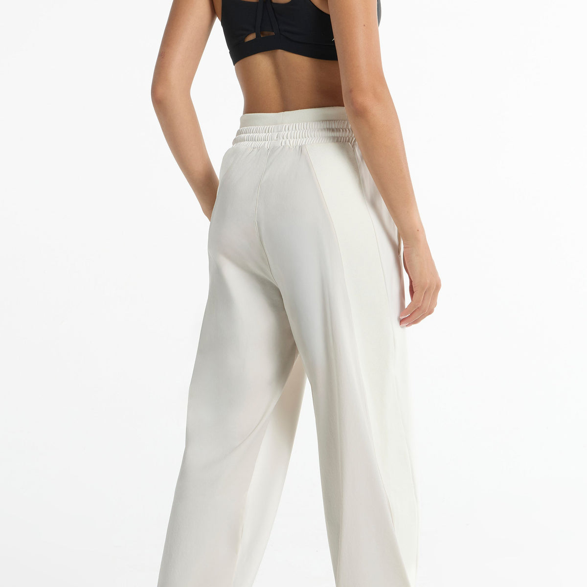 Women's Oversized Track Pants - Ecru